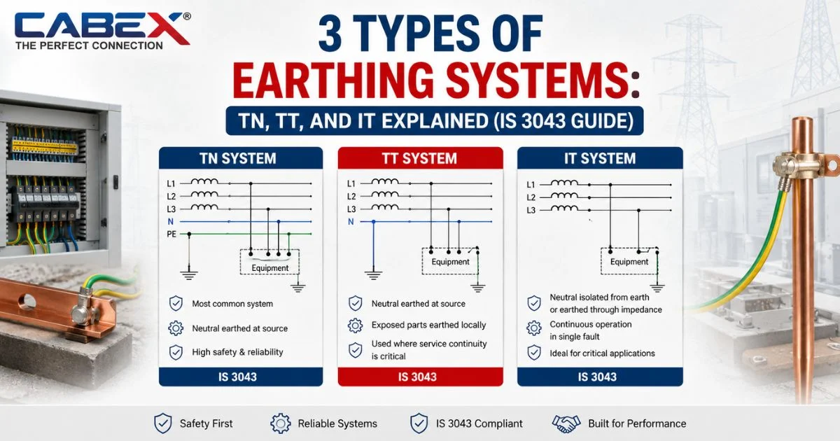 Types Earthing Systems Configuration 3 Types of Earthing Systems in India: IS 3043 Guide by Cabex